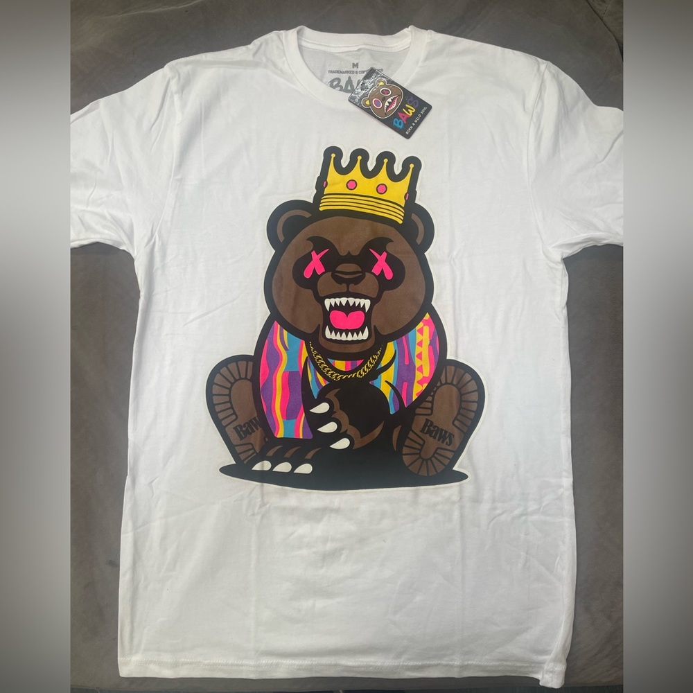 Baws Clothing King 👑 Bear T-Shirt Mens Size Medium. New with tags